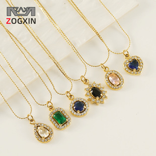 Cross-border bestseller: 26-letter heart-shaped shell necklace, a versatile stainless steel letter pendant for women with a European and American style pic 14