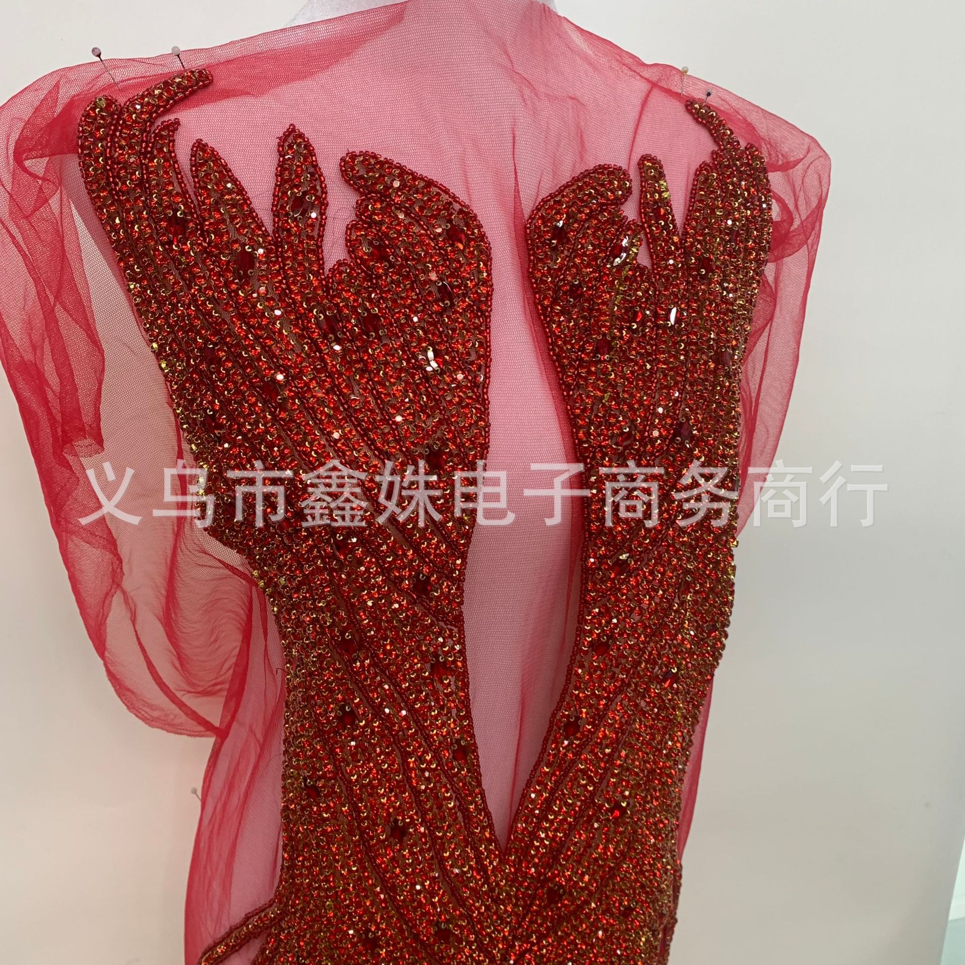 Luxurious handcrafted rhinestone applique clothing accessories with exquisite workmanship pic 6