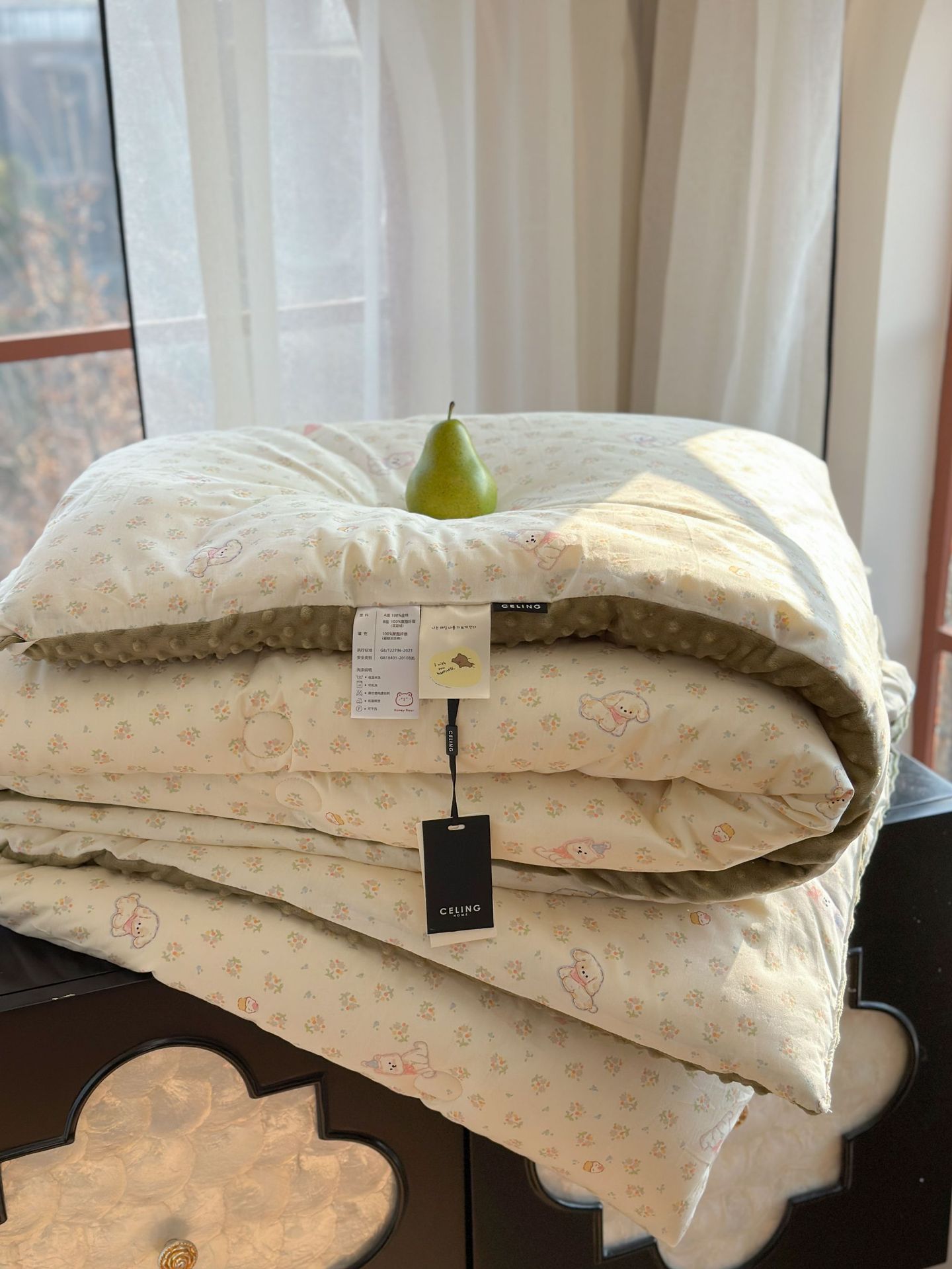 13372 All-cotton cartoon small floral print spring and autumn quilt soothing, bean quilt warm and fleece winter quilt core pic 121