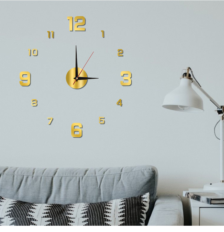 European-style simple large-sized luminous silent clock diy three-dimensional digital wall clock for living room and bedroom digital wall clock pic 22