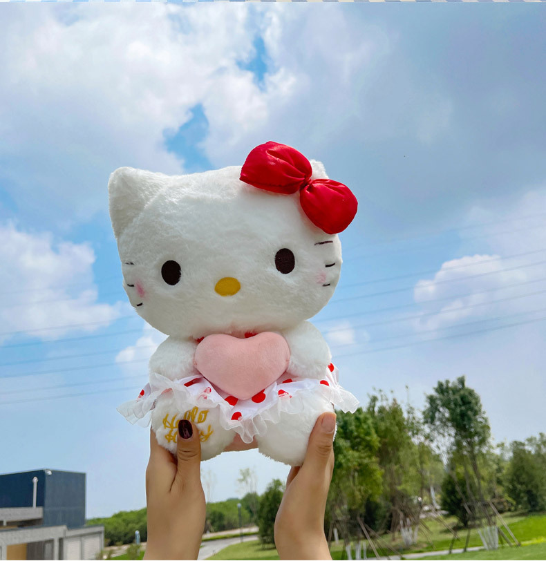 New heart-hugging KT cat doll, gauze dress, hellokitty plush toy, Hello Kitty birthday gift wholesale pic 20