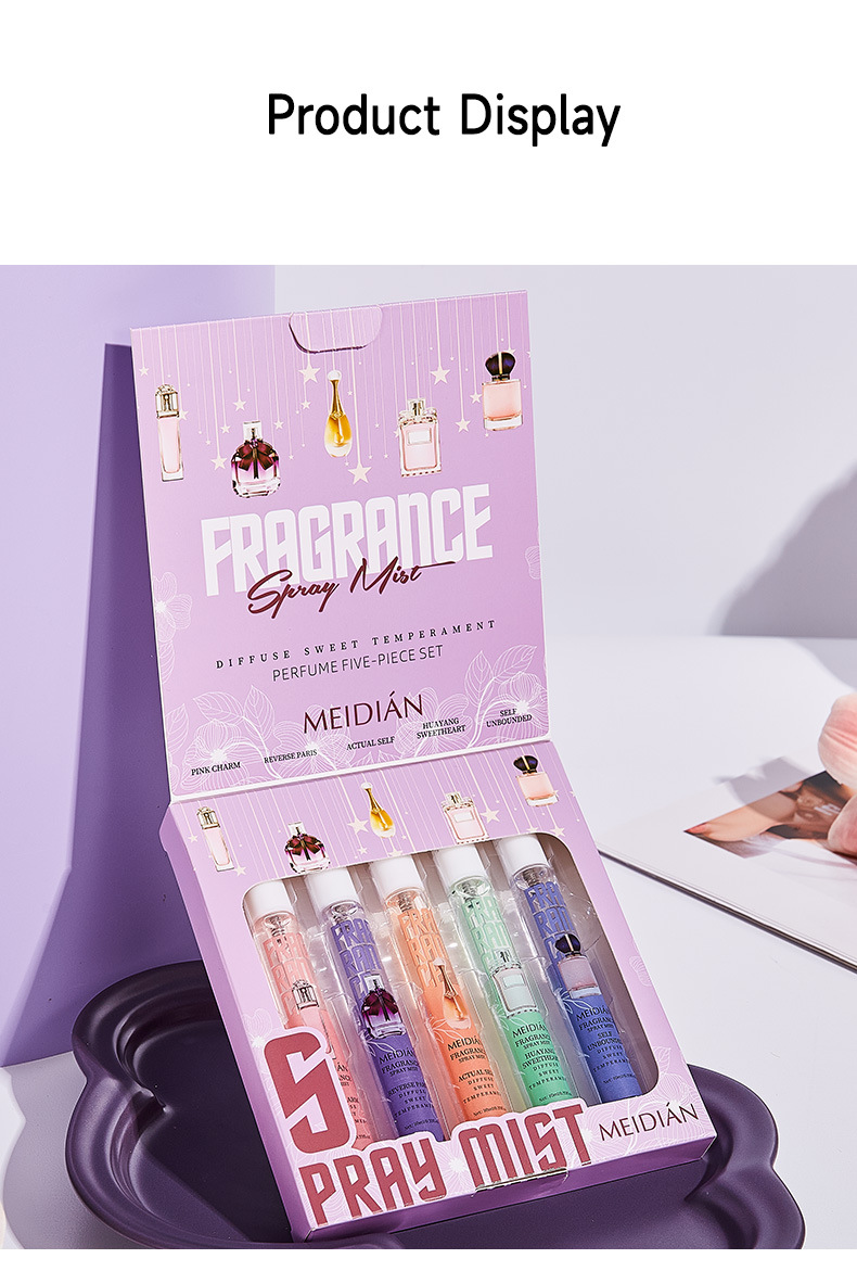 【 Cross-border Exclusive 】 Wholesale of 5-bottle MEIDIAN Fragrance Spray for Fresh, Light and Odor-Removing Perfume pic 18
