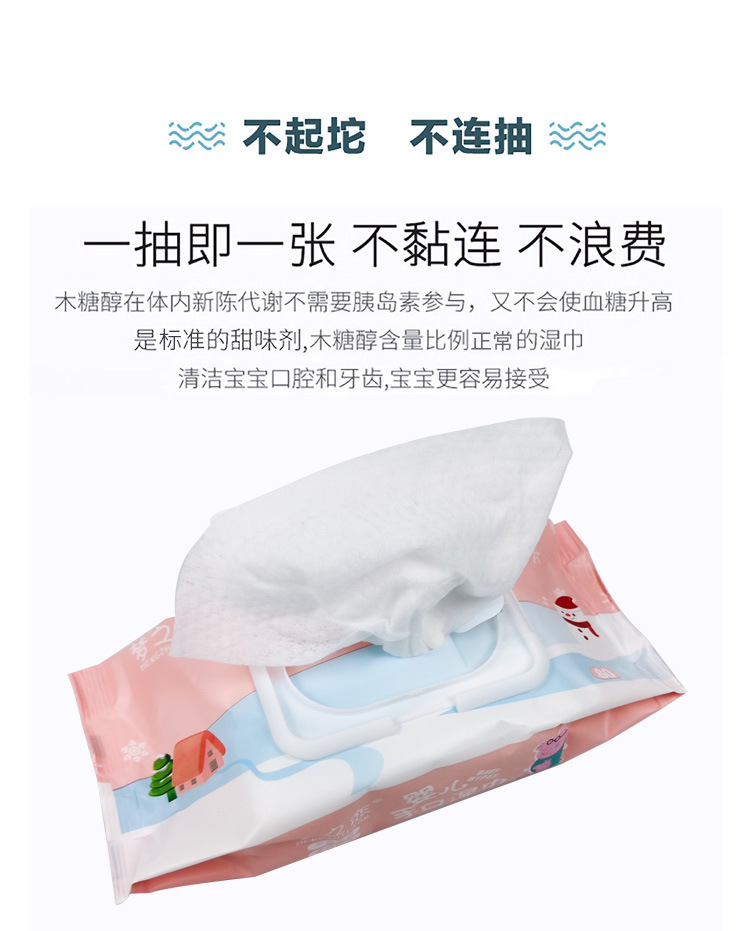 跨境代发家用婴儿宝宝迷你湿巾一次性幼儿手口清洁湿巾幼儿湿巾详情6