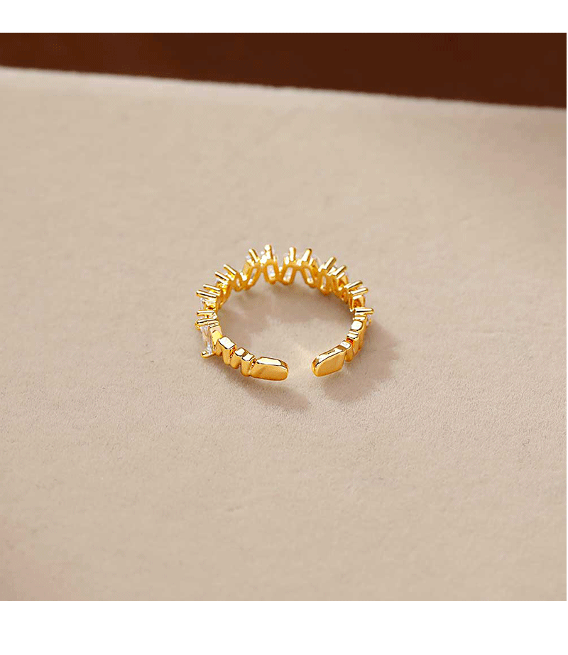 Hyacinth anillo mujer luz lujo superflash zirconita anillo abierto chic personalidad anillo versátil coreano influencers pic 10