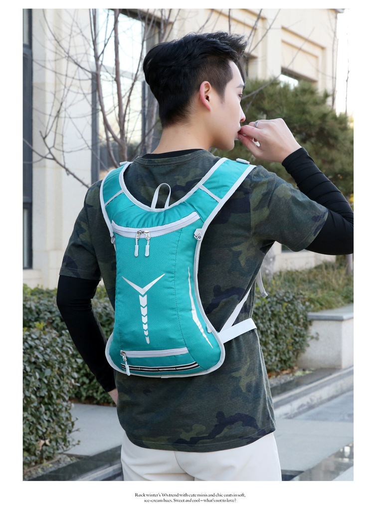 New outdoor colorful cycling bag, Korean-style simple sports mountaineering and off-road fitness water bag, water-resistant backpack pic 18