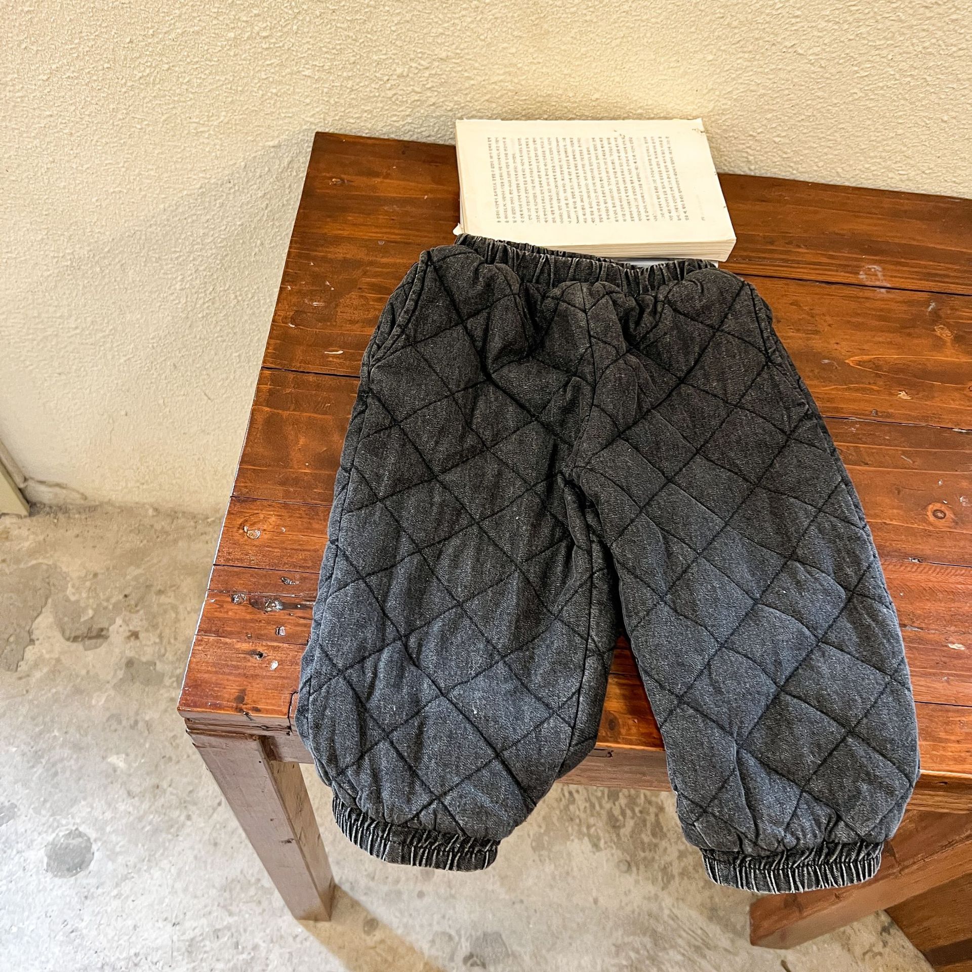 儿童夹棉牛仔裤加厚男童休闲裤子女童保暖2024新款秋冬季宝宝长裤详情8