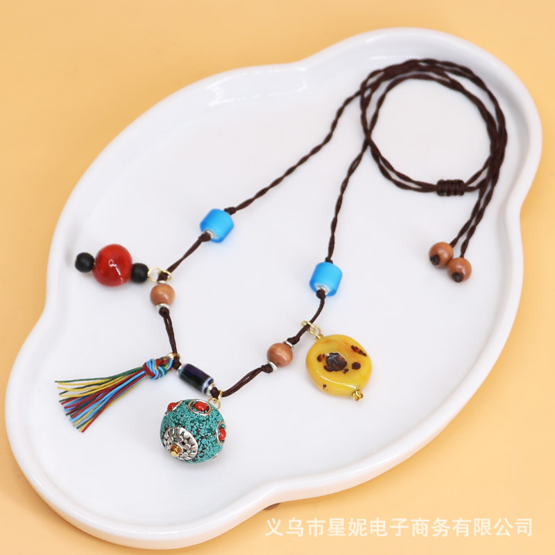 Ethnic style, Bohemian style, multi-treasure necklaces, cheongsams, cotton and linen clothes, accessories, collectibles, tassels, necklaces, best-selling wholesale items pic 22