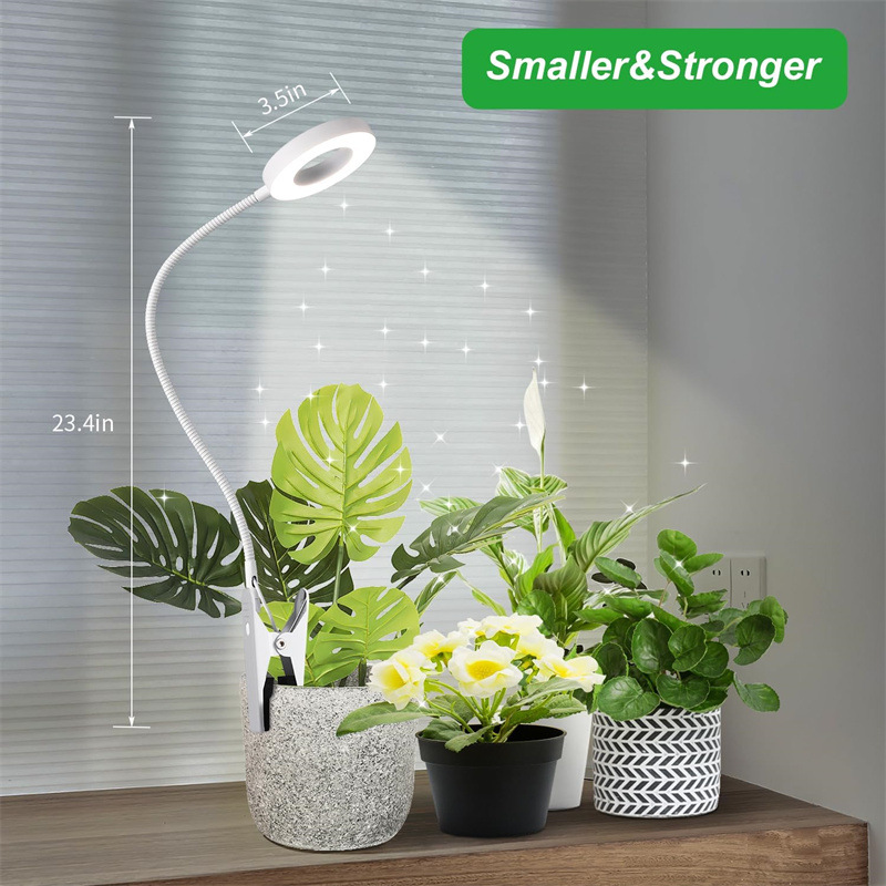 Flowerpot clamp-type plant supplementary lighting lamp, full-spectrum plant growth lamp, indoor small plant landscape lamp, angel ring lamp pic 1