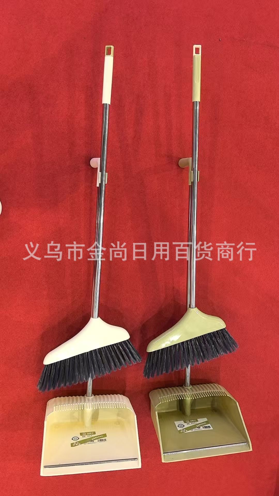 Plastic broom, stainless steel handle, soft-bristled broom, dustpan set, floor broom cover for floor cleaning pic 9