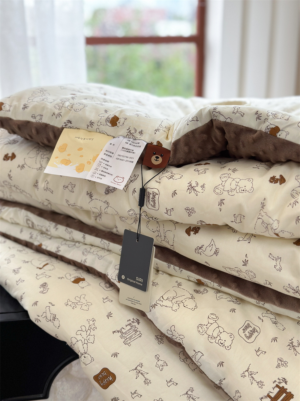 13372 All-cotton cartoon small floral print spring and autumn quilt soothing, bean quilt warm and fleece winter quilt core pic 8