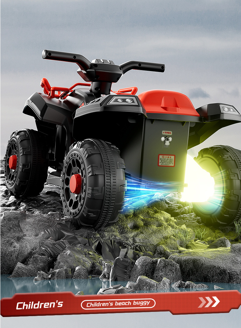 儿童电动摩托车沙滩车四轮车男女宝宝电动玩具车可坐人充电跨境详情6