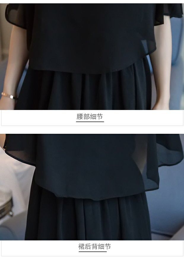Verano 2024 gasa recostada vestido delgado vestido de mujer talla grande hermana gorda chic chic reducción de edad versátil falda pic 19