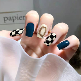 Wearable nail stickers, ballet nails, ice-transparent, shiny cloud nail plates, artificial nails, detachable finished nail pic 34