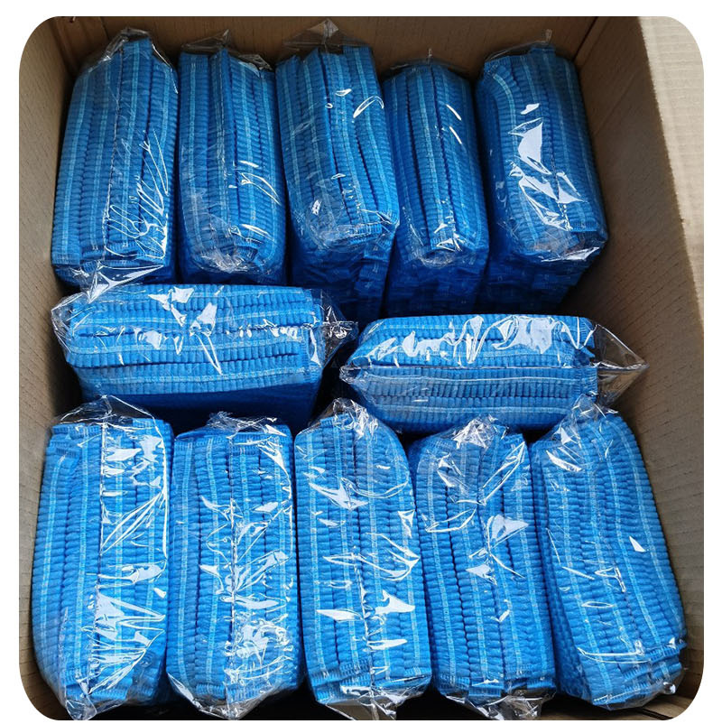 一次性帽子头套无纺布帽子厨房帽食品厂发网帽车间防尘透气条形帽详情9