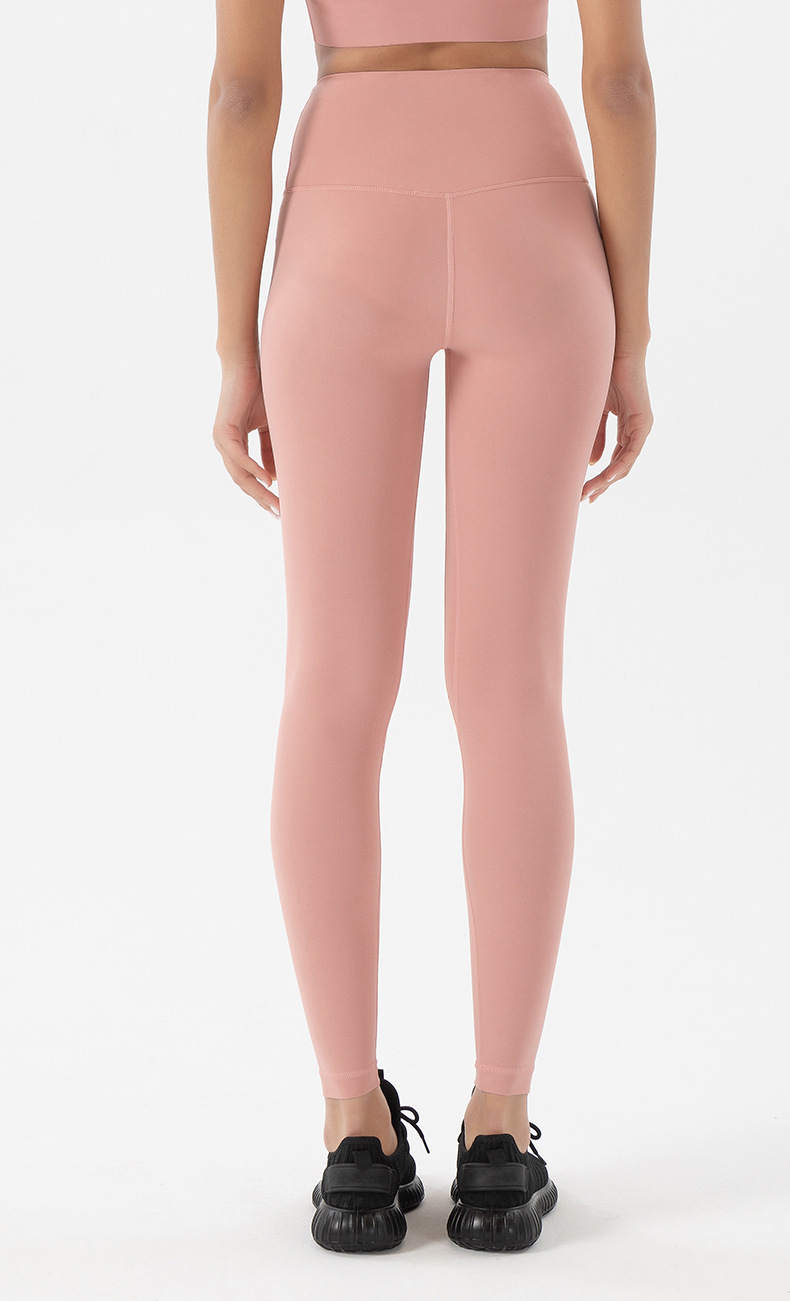 2022 Diamond Double-sided Brushed nude Yoga Pants for Women, European and American high-waisted hip-lifting peach-buttocks fitness pants pic 50