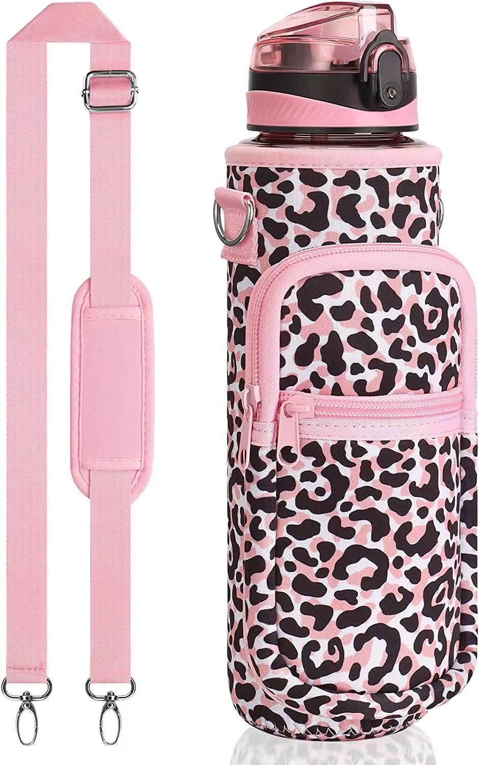 Wholesale SBR diving material outdoor sports water bottle cup covers, hand-held shoulder strap portable thermos flask protective covers from the manufacturer pic 23