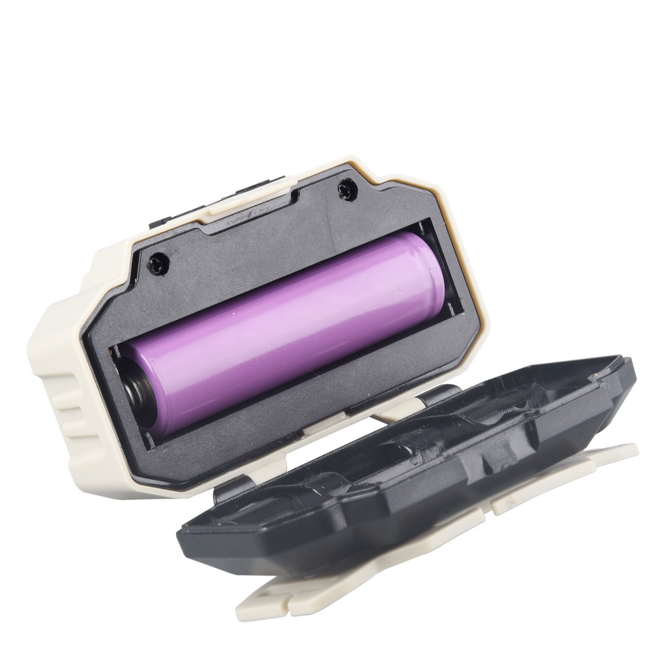 LED plastic headlamp, outdoor cycling and night running strong headlamp, USB charging with red and blue flashing sensor headlamp pic 2