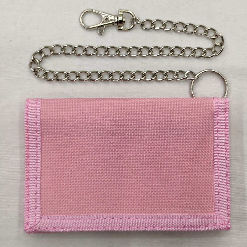 折叠防盗链条男士零钱包 跨境黑色三折小钱夹 拉链钥匙扣卡位钱袋详情11