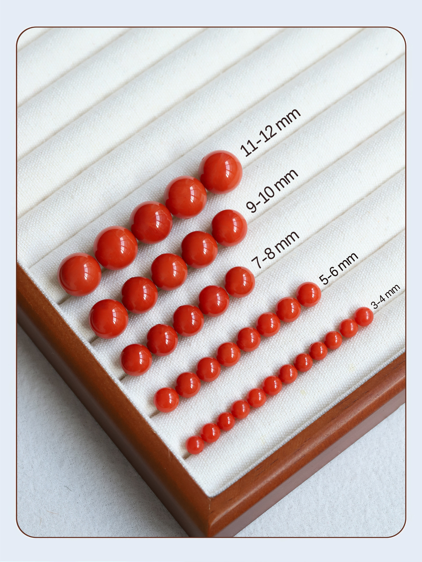 正品9A天然满肉南红玛瑙散珠柿子红色圆珠子手串diy手工饰品串珠详情17