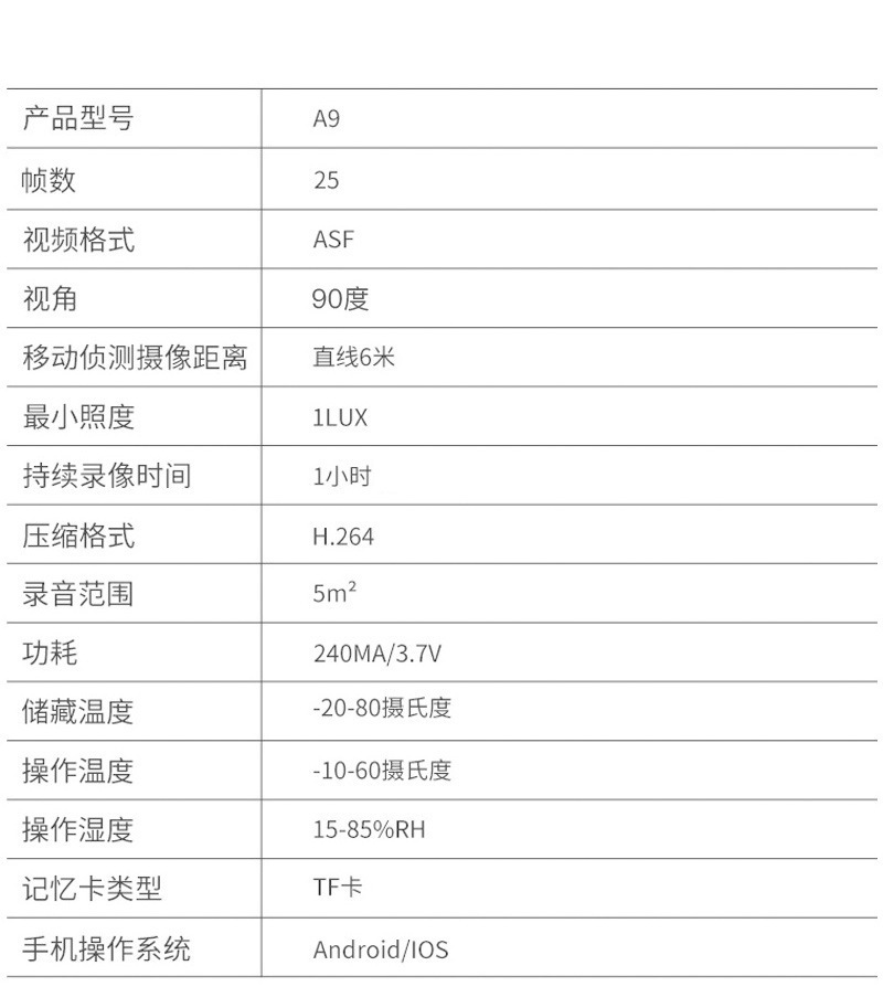 A9 camera, wifi wireless camera, home night vision security camera, high-definition outdoor sports DV camera pic 4