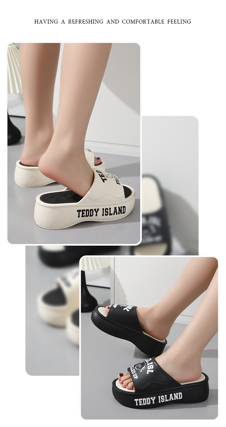 泰迪爱兰凉拖鞋女士夏季厚底增高室内家居家静音拖鞋外穿时尚可爱详情13