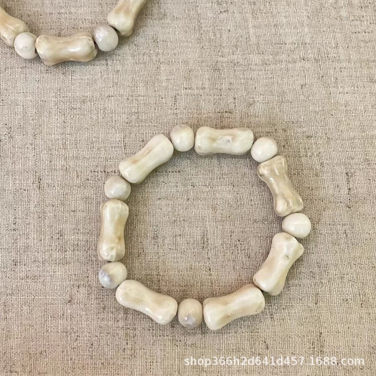 手作款 新中式民族风陶瓷手链女国风手饰串珠手串2023年夏季新款详情8