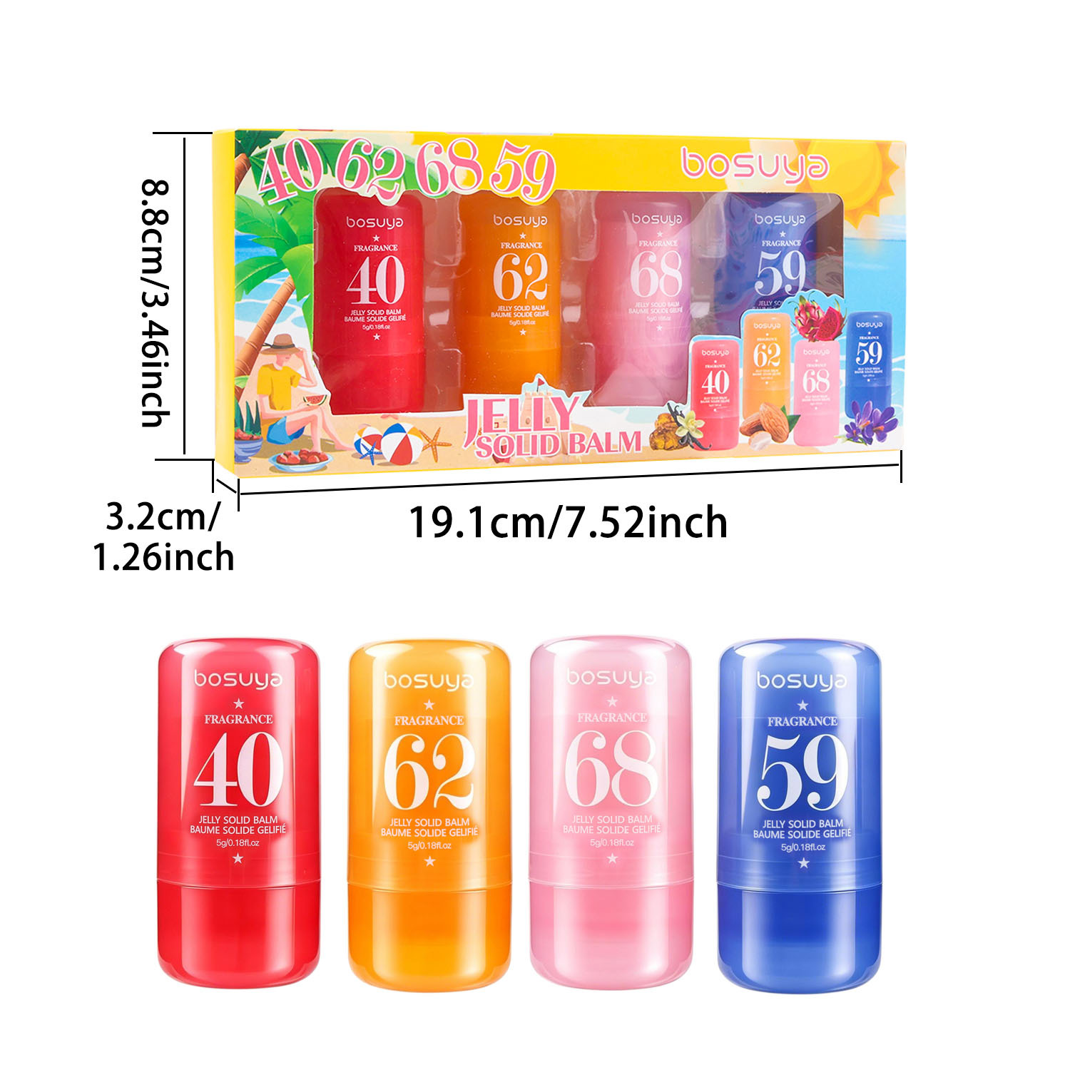 【 Cross-border Exclusive 】Bosuya Body Fragrance Cream Set, long-lasting fragrance, creamy texture, non-sticky, compact and portable pic 13