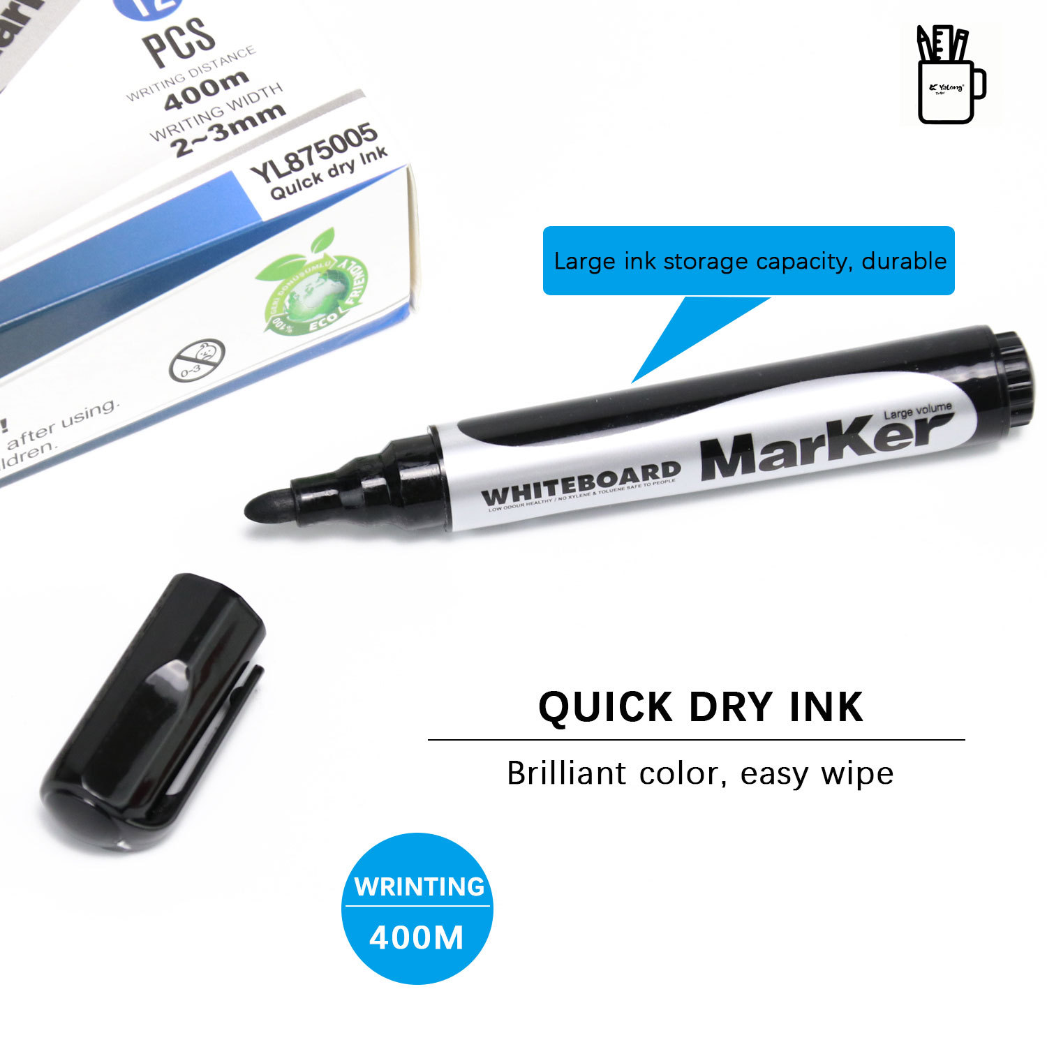 Yalonage Student wholesale Office Supplies 4-color Highlighter, paint and marker pen set pic 4
