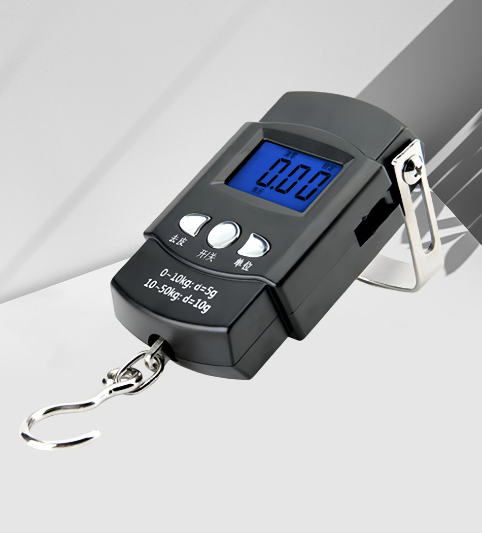 A09 50KG portable electronic scale, tape measure, electronic scale, hand-held lifting scale, hanging scale, cross-border electronic scale for express delivery pic 3