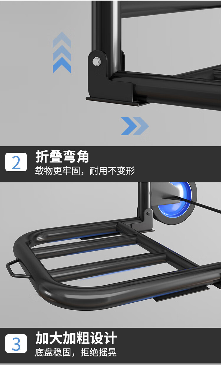 Feida shopping trailer, household hand-pulled cart, portable material handling, folding trolley, small luggage trolley, grocery shopping pic 10