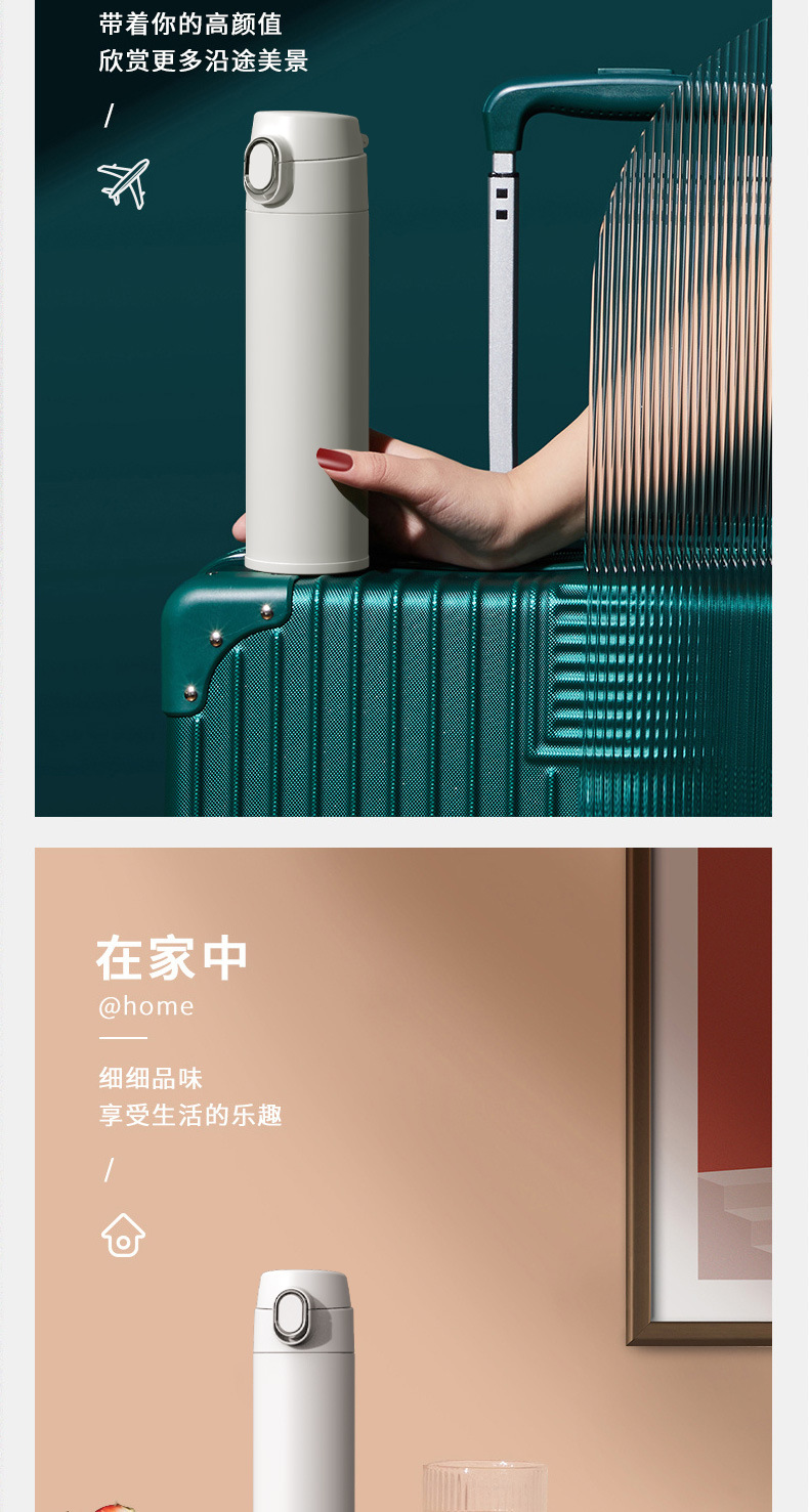 New type of insulated cup, 316 stainless steel cup, student high appearance level, lock buckle bouncy cup, water cup wholesale, large capacity pic 15