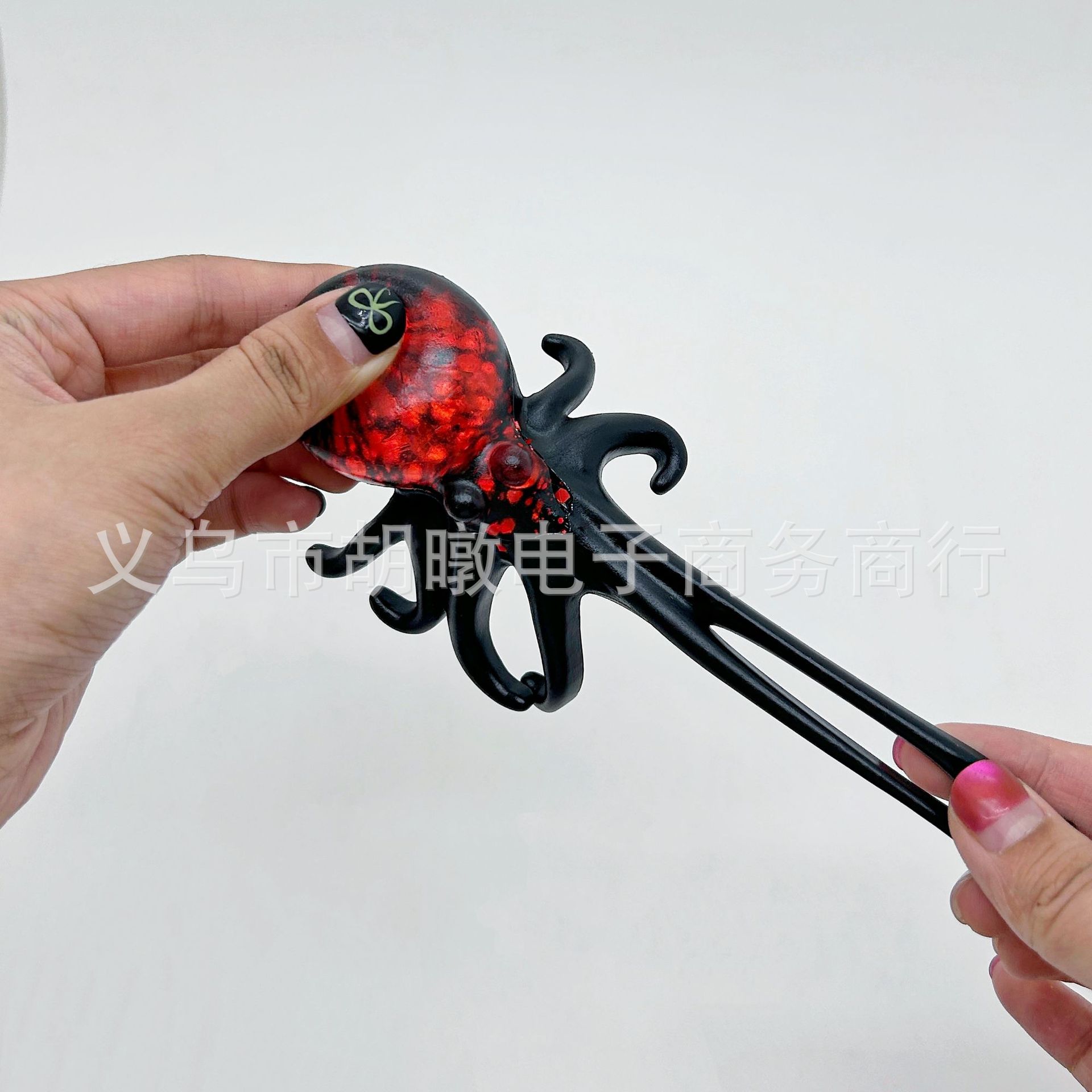 新款万圣节仿真暗黑爆闪章鱼捏捏乐解压玩具发泄解压八爪鱼捏捏乐详情9