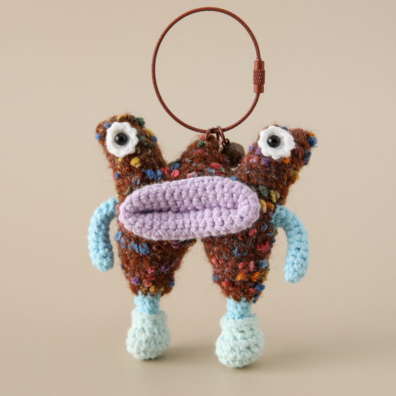 课堂知识创意学生英文字母毛线钥匙扣26个字母挂件手混线包包挂饰详情24