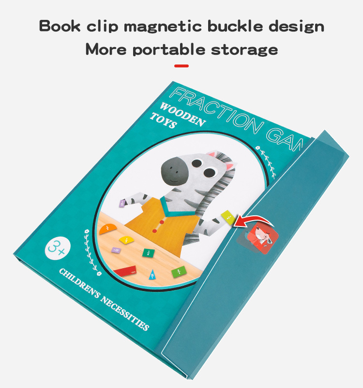 磁性分数学习盘演示器磁力磁吸分数盘三年级数学教具分子分母加减详情9