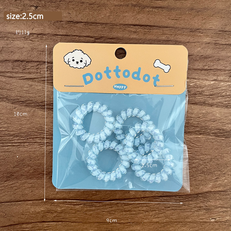 Thumb color mini telephone line hair band, hair accessory, hair tie, high elasticity, no damage to hair, fresh and versatile hair accessory pic 17