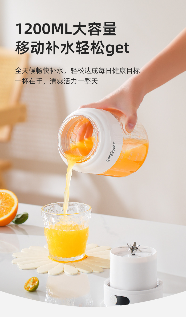 荣事达榨汁机小型便携式榨汁杯家用电动果汁杯新款大容量吨吨杯详情12