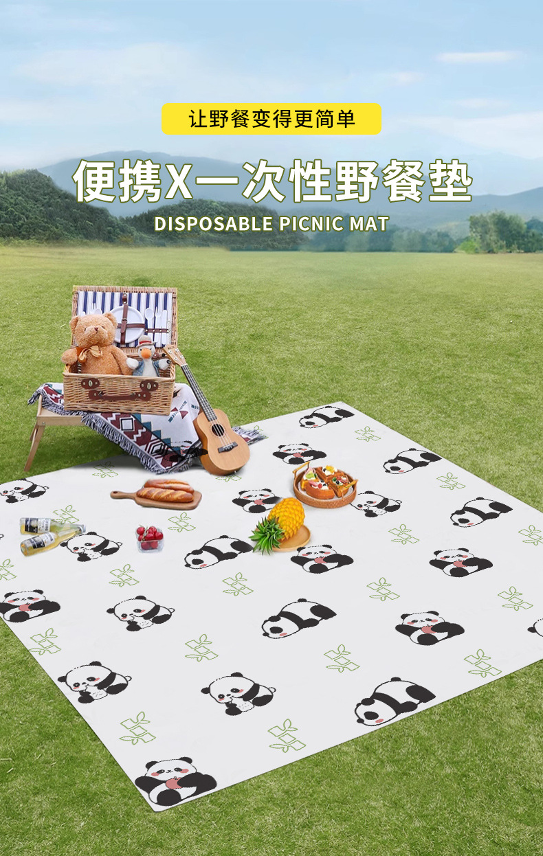一次性野餐垫防潮垫单双人隔脏沙滩垫户外露营加厚春游垫子可定制详情1