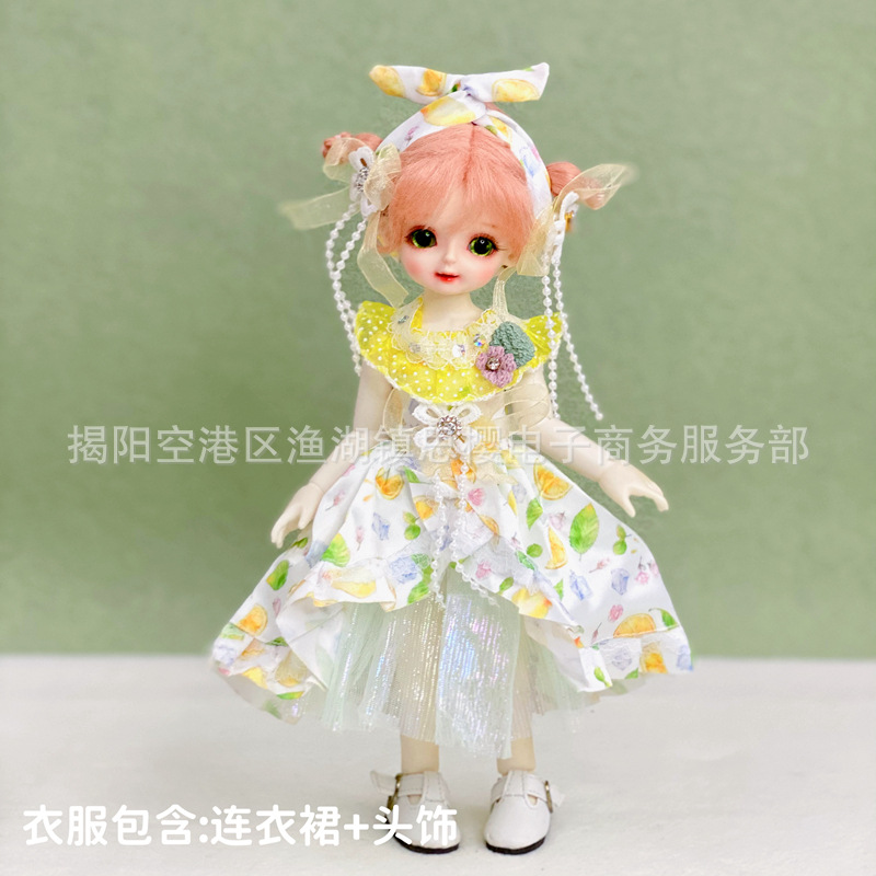 6分bjd娃娃换装衣服洛丽塔套装30厘米洋娃娃裙子连衣裙制服女仆装详情36