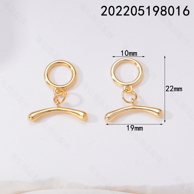 Pearl necklace clasp, 18k gold inlaid with zirconium irregular OT clasp, diy bracelet necklace ending chain clasp accessory pic 6