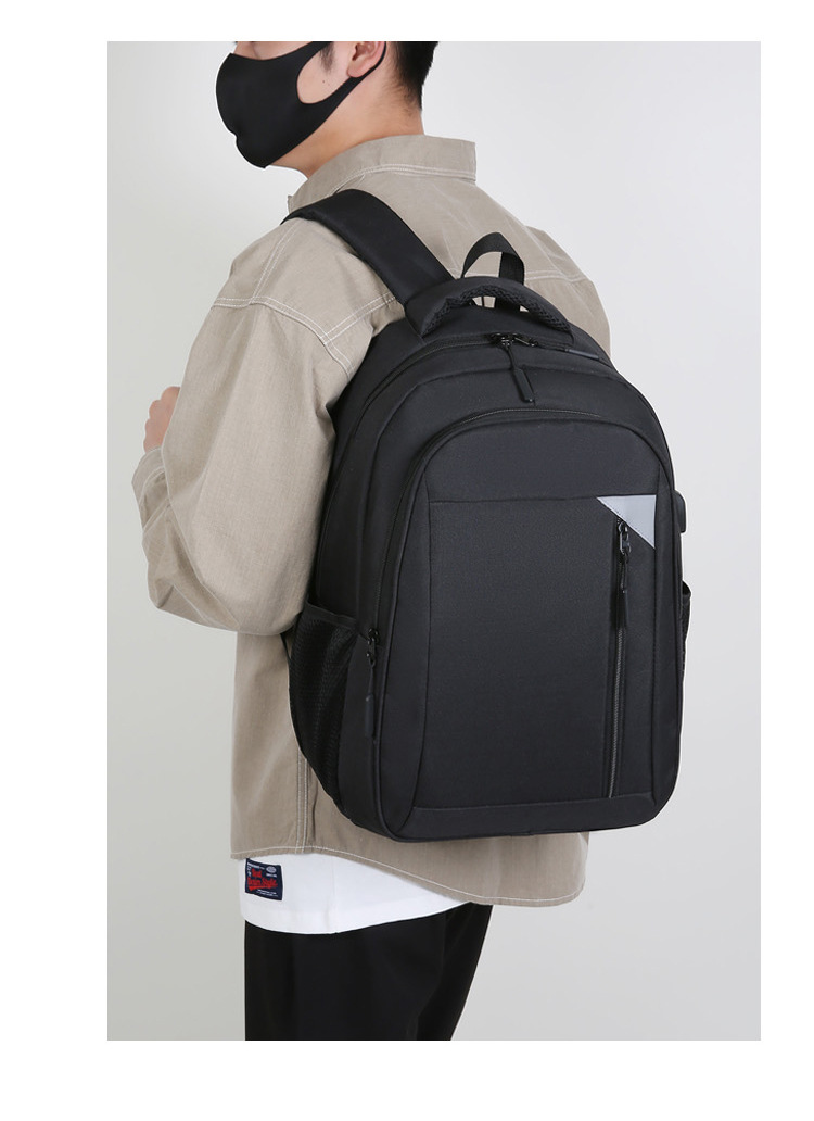 Wholesale 2023 New business double backpack, wear-resistant, water-repellent, large-capacity travel computer bag, casual, fashionable and simple pic 20
