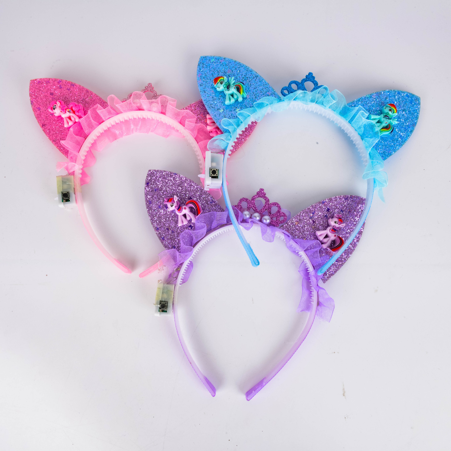 Luminous headband, flashing headband, luminous toy cat horn headband pic 1