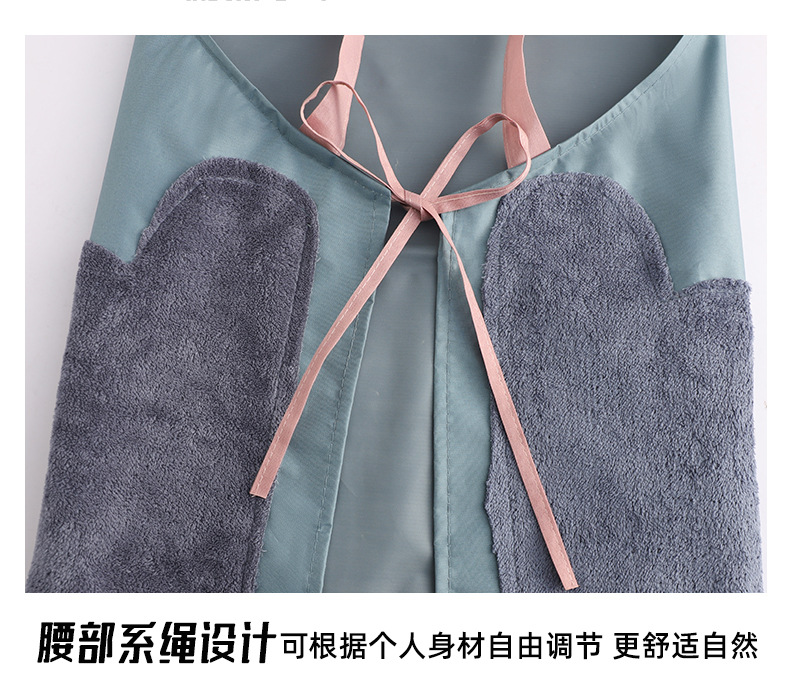 围裙家用围裙防水女款围裙防水耐脏围裙可爱风围裙工作服耐脏围裙详情14
