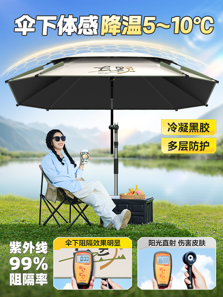 渔之源钓鱼伞钓伞一件代发钓鱼专用雨伞户外露营伞钓鱼伞跨境批发详情9