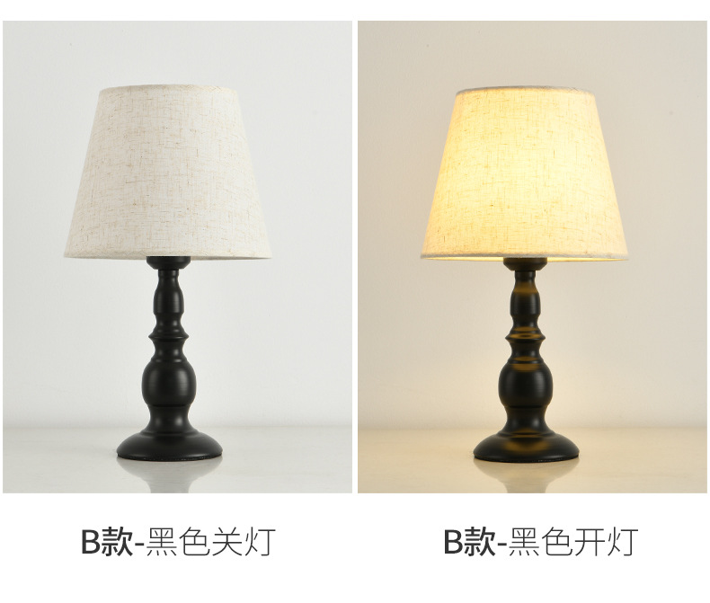 Grand View Garden American retro table lamp, bedside lamp, simple living room table, high-end atmosphere light, night light 542L pic 21