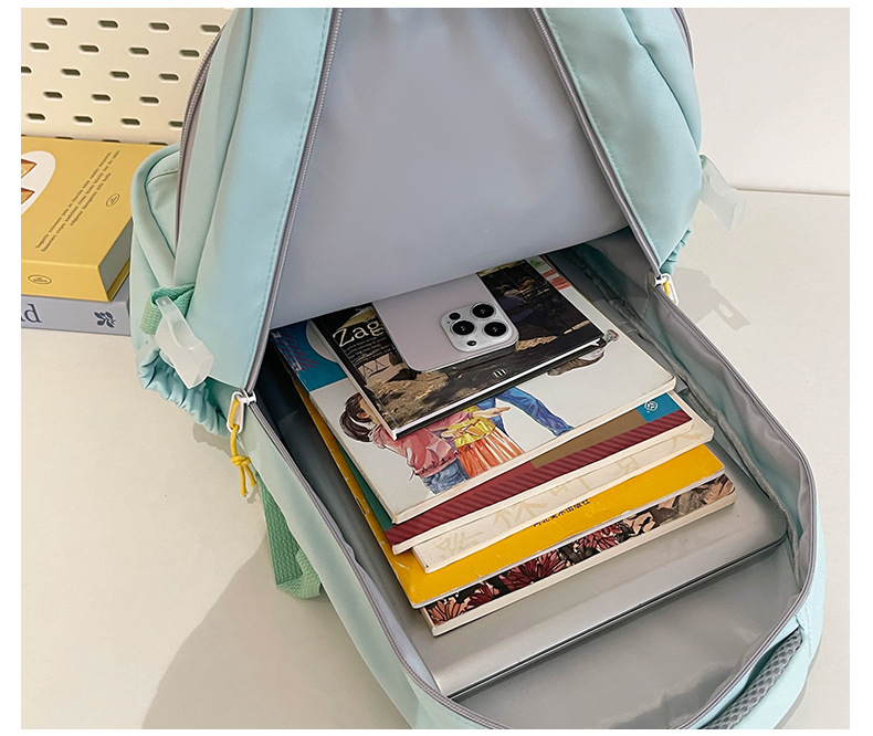 Japanese and Korean casual backpacks, forest-style schoolbags, multi-pocket schoolbags for primary school students, large capacity for cross-border travel for junior and senior high school students pic 50