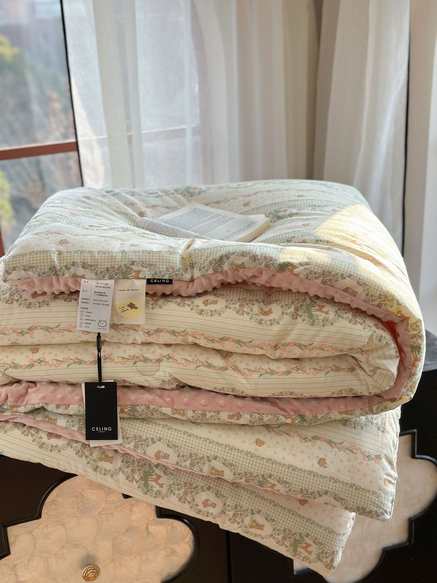 13372 All-cotton cartoon small floral print spring and autumn quilt soothing, bean quilt warm and fleece winter quilt core pic 109