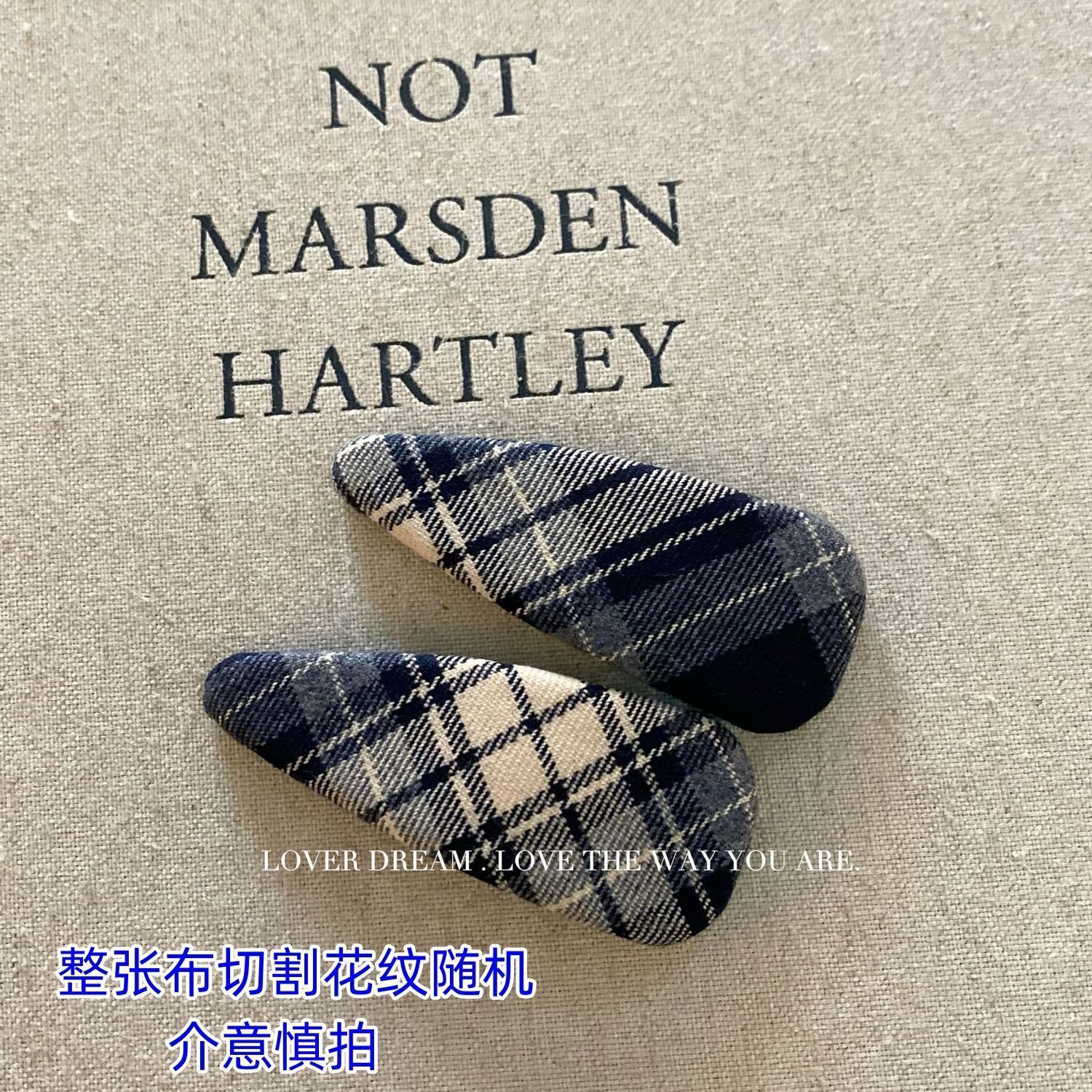 韩系新款格纹水滴BB夹气质复古前额刘海碎发侧边夹发卡夹子头饰女详情2