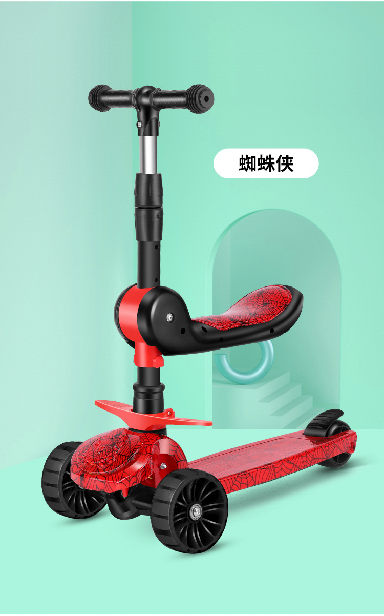 2024热销款滑板车带音乐五合一滑板车1-6岁可骑可坐全包围式滑板详情16