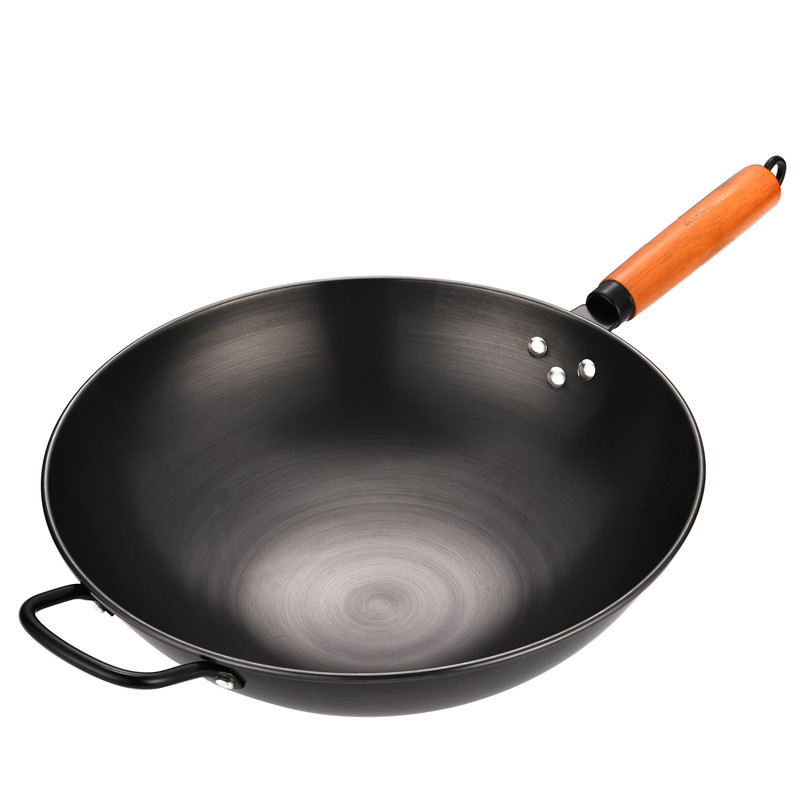Factory wholesale healthy, uncoated, genuine stainless steel wok, round bottom nitrogen-filled wok, non-stick cooking wok, gift, one-piece consignment pic 16