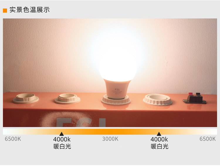 FSL佛山照明led灯泡e27螺口节能球泡B22卡口超亮照明灯泡正品批发详情9